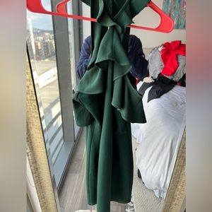 She & Sky dark green dress